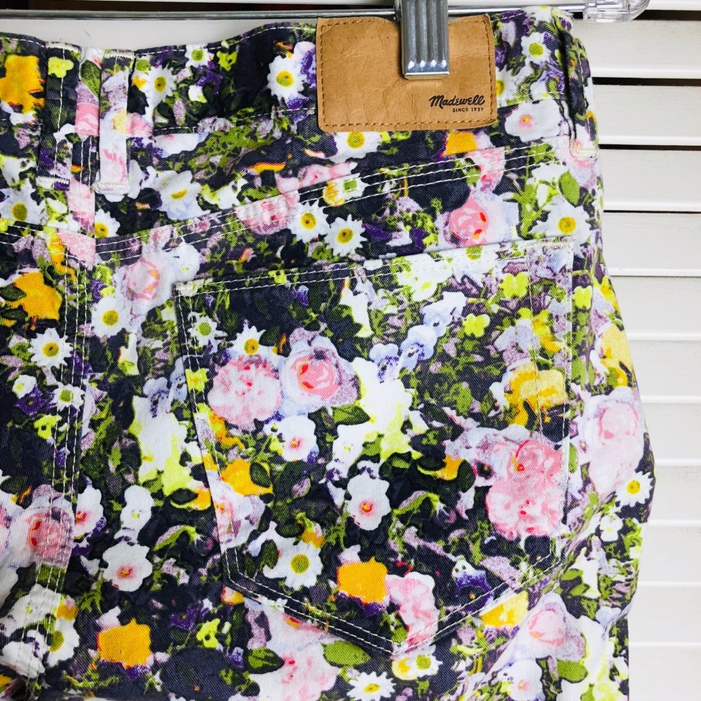 MADEWELL FLOWER PRINT/MID RISE JEAN